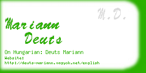 mariann deuts business card